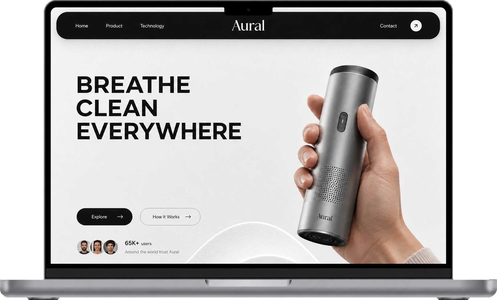 Aural landing page